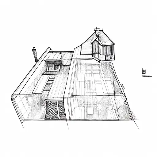 A House With A Car Parked In Front Of It