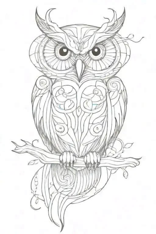 Owl With Infinity Sign Incorporated