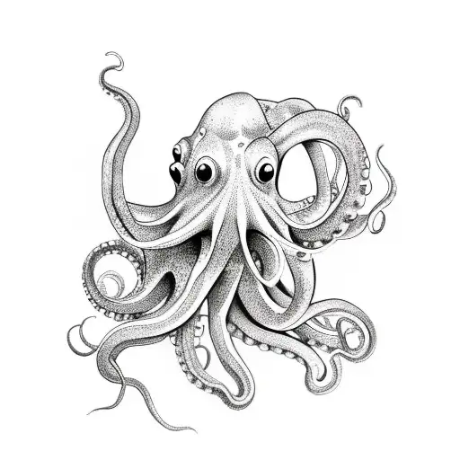 Octopus Tattoo For Shoulder And Arm