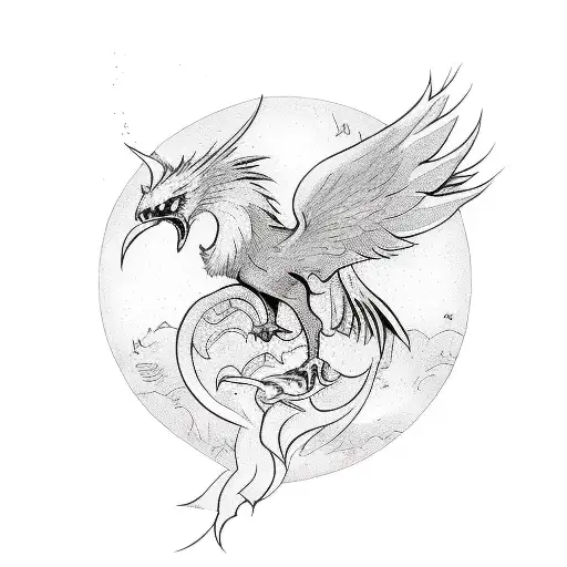 Phoenix Escaping Black Hoke