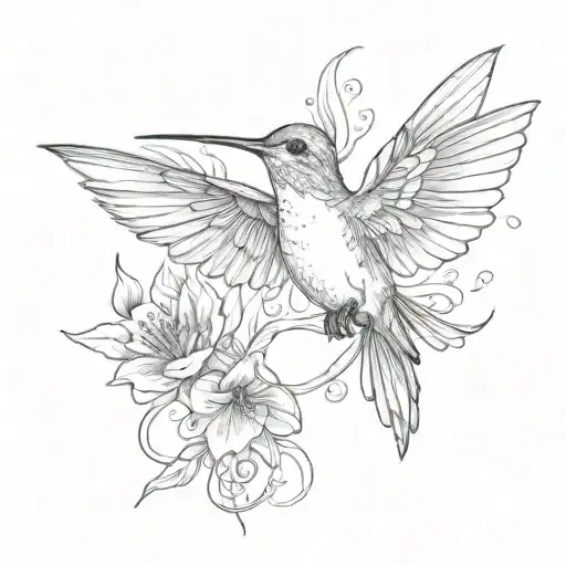 Hummingbird With Cancer Ribbon
