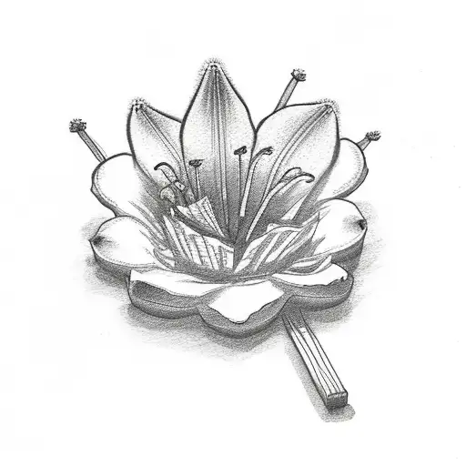 Rubber Duck With A Lily Flower Crown With A Pink And Blue Awareness Ribbon