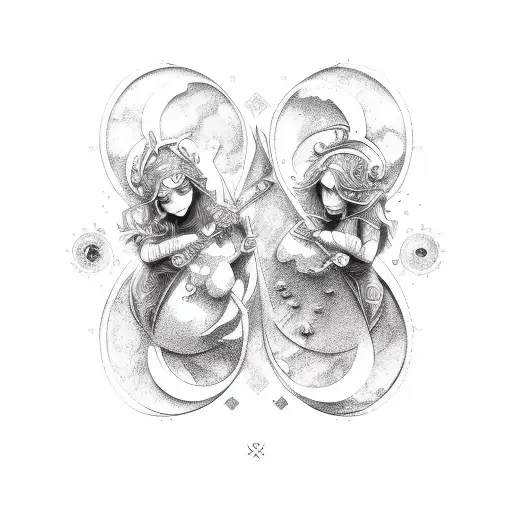 Gemini Zodiac And Lilacs