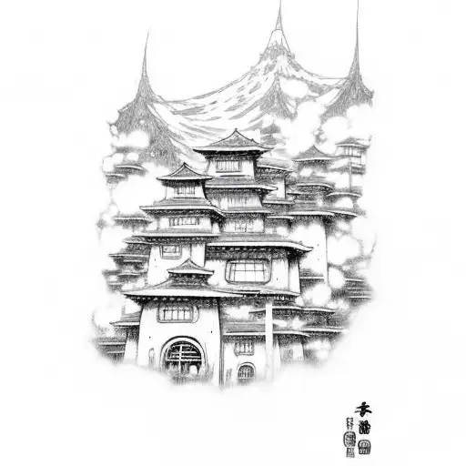 Hidden Rain Village From Naruto As Pains Face With The Rinnegan