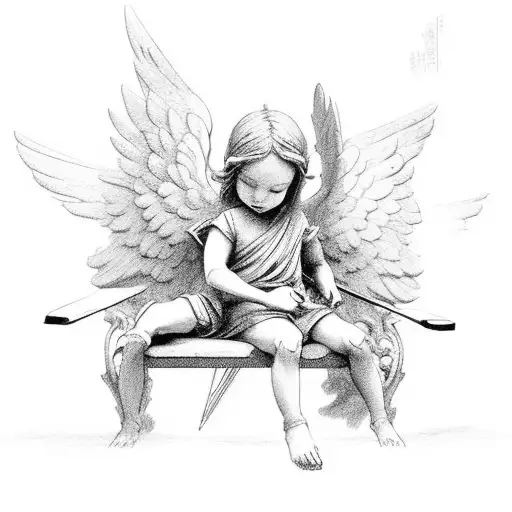 Gaurdian Angel With Bench