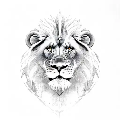 Nemea Lion Full Body Etching Style