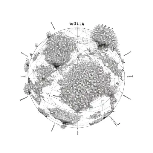 A Map Of The World With Flowers Blooming In Each Country Visited