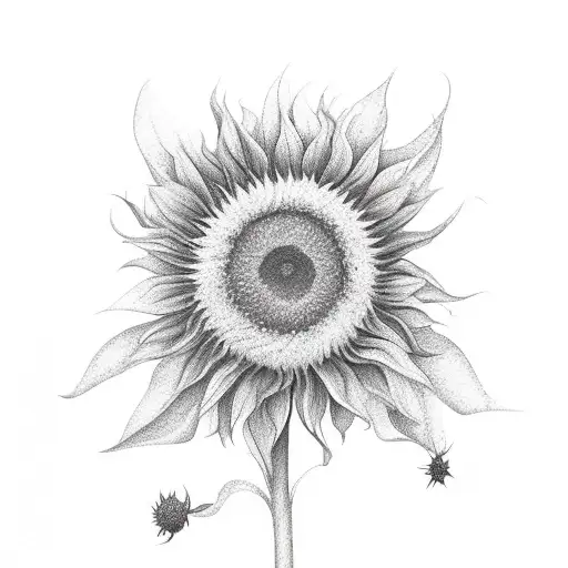 A Hunting Rifle Morphing Into A Blooming Sunflower