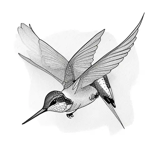 A Small Book With A Simple Outline Of A Hummingbird
