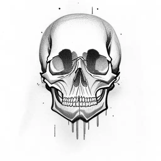 Redwood Forest With Skull