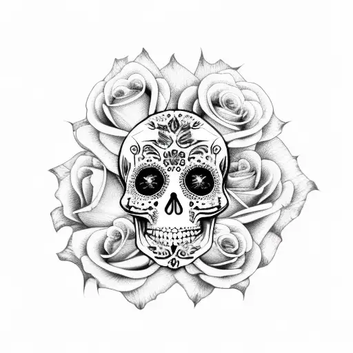 Sugar Skull And Roses