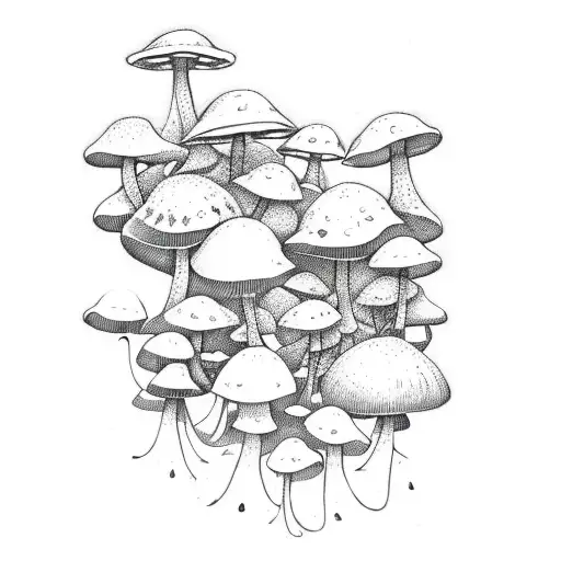 Happy Psychedelic Mushrooms