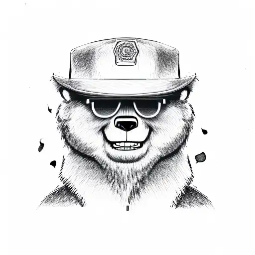 Smokey The Bear With Sunglasses