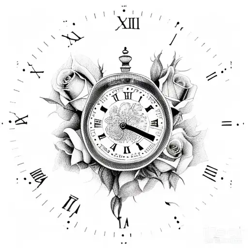 Clock With Roses Harry