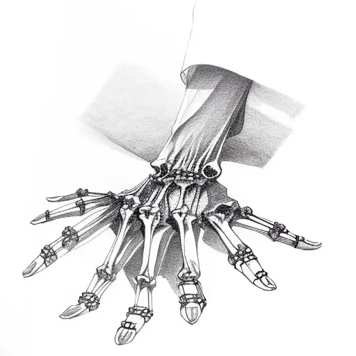 Hand Skeleton On Hand