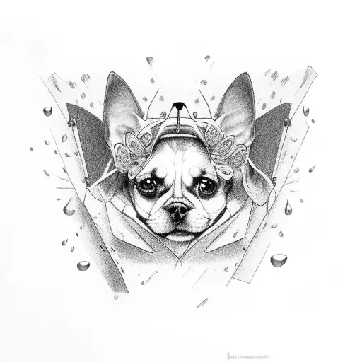 Dog Butterfly Rain Coffee