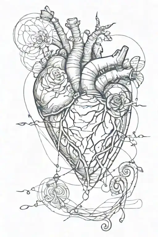 Broken Heart Being Sewn Together With A Needle And Thread