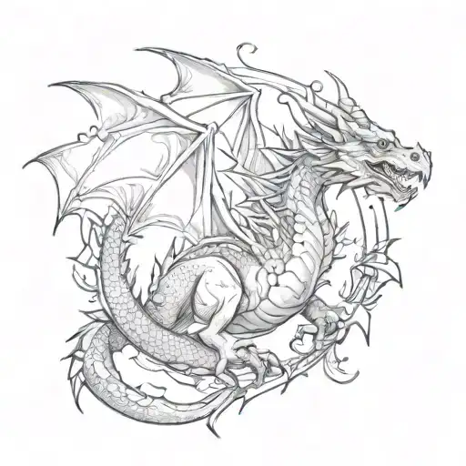Dragon Holding Banner