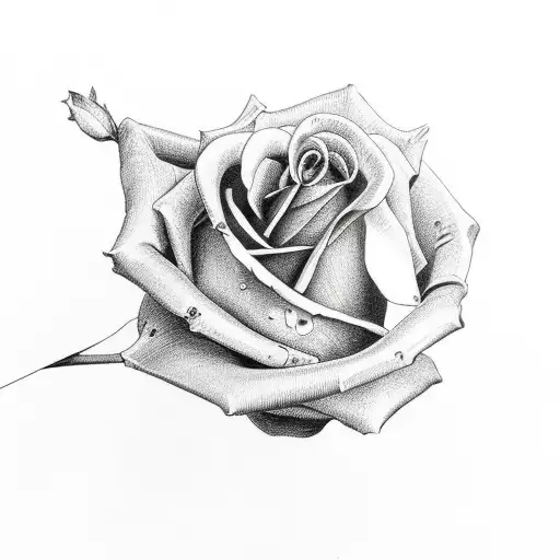 Hand Skeleton With Rose