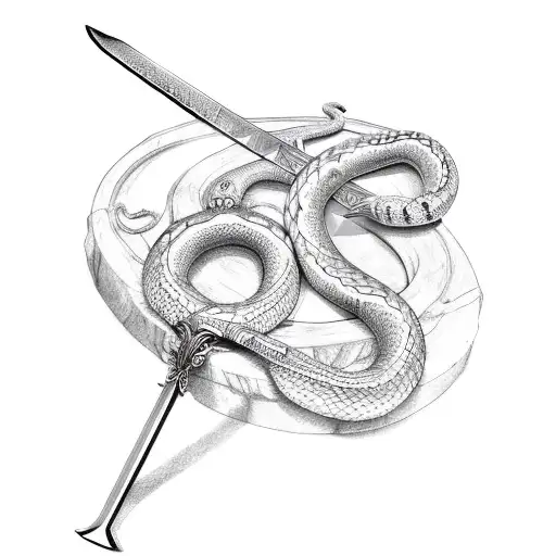 A Sword With A Snake