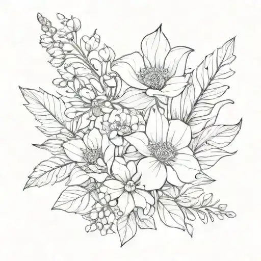 August November December Birth Flower Bouquet