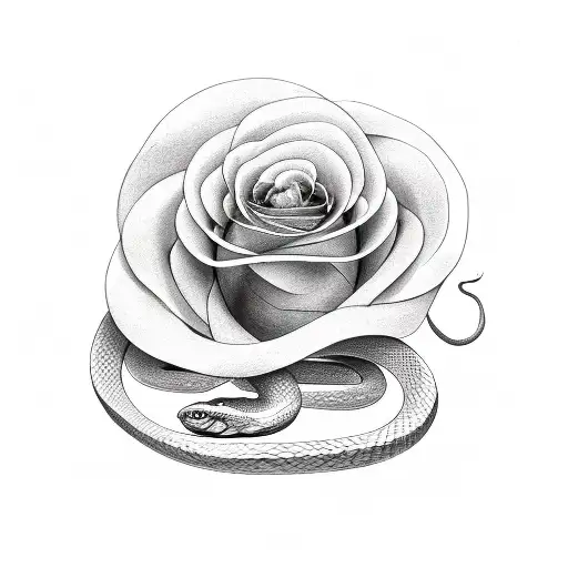 Snake With Roses