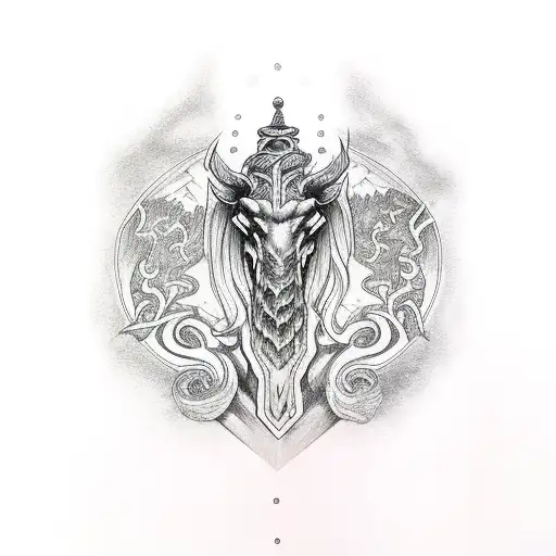 Full Arm Sleeve With Sleipnir And Nordic Symbols