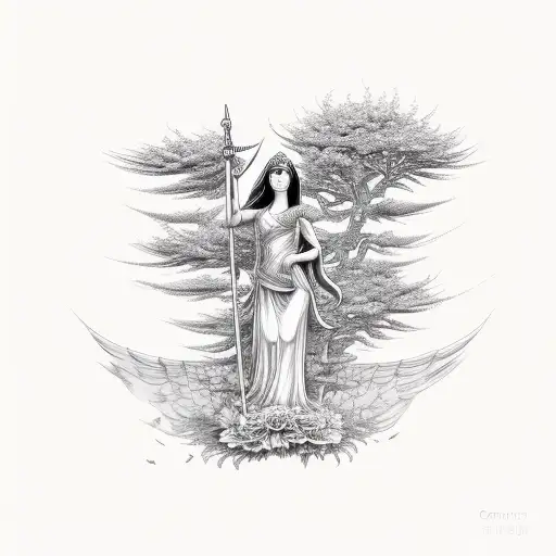 Lady Justice Grim Reaper Chrysanthemum Tree