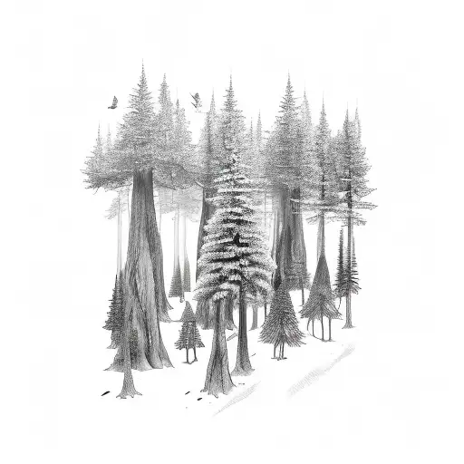 Full Sleeve Forest Scene