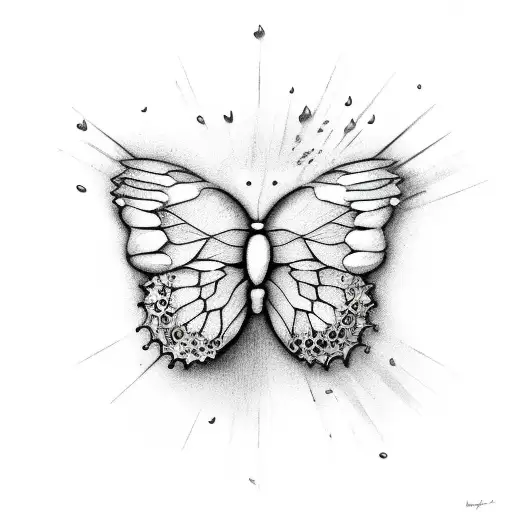 Heart Butterfly Rain Coffee