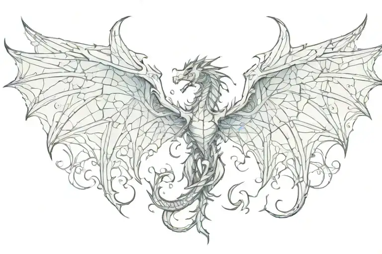 Dragon Wings Spread Open