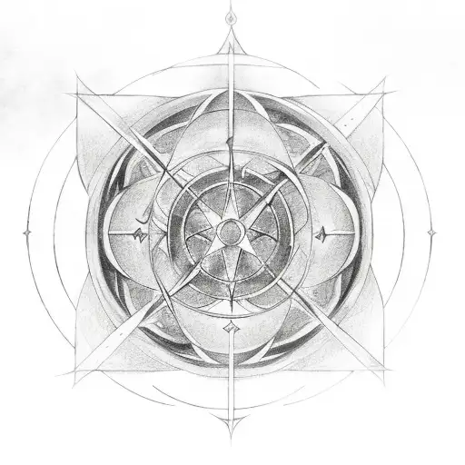 A Transmutation Circle With The Elric Brothers In The Center