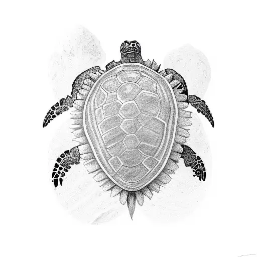 A Family Of Turtles Forming A Guitar Shape