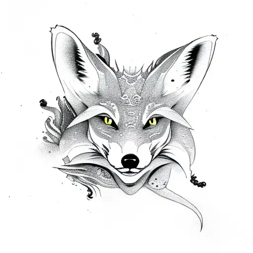 A Knife With The Dragon Or A Fox Inside