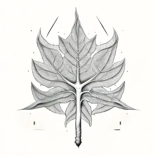 Catalpa Leaf Taurus Symbol