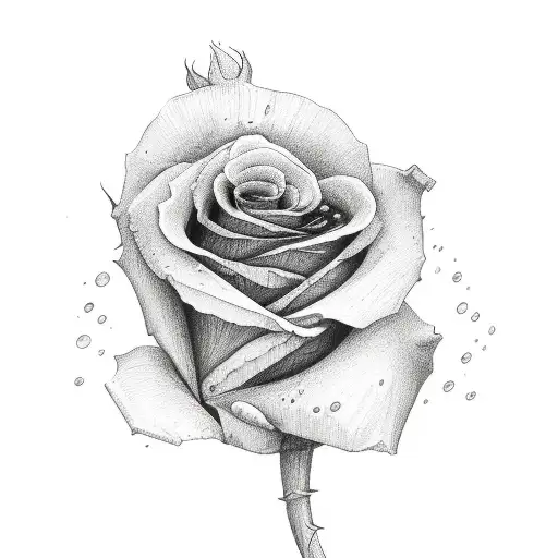 Crying Rose Heart