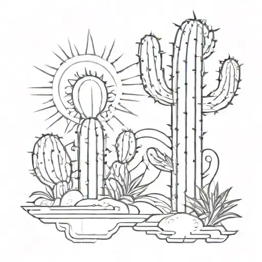 Cactus And Sun