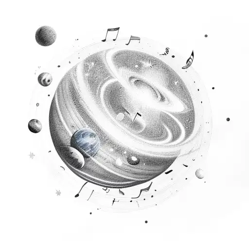 Music In Galaxy With Planets