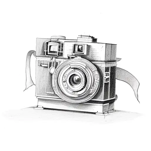 Old Film Camera With Film Going Into Dumpster Fire