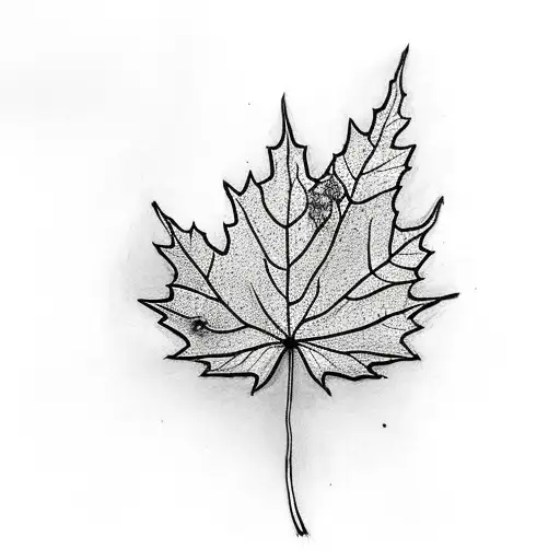Maple Leaf And A Hedgedog