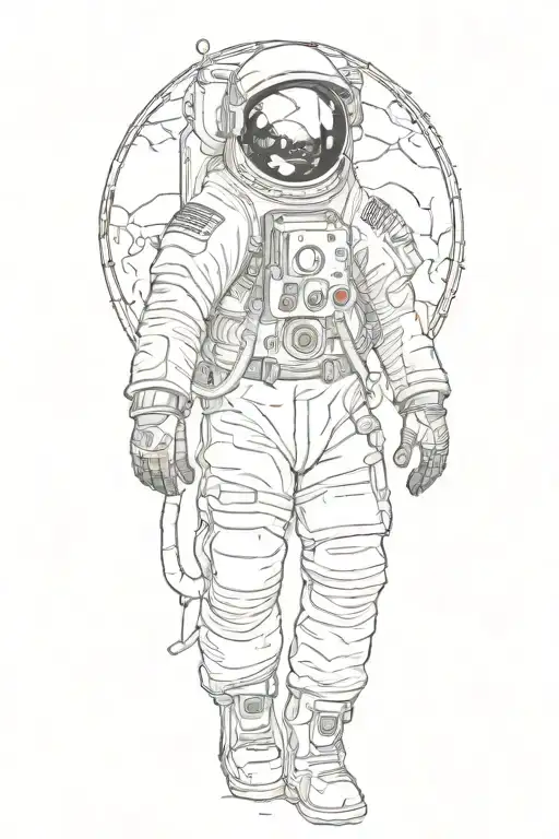 Astronaut Looking At Moon