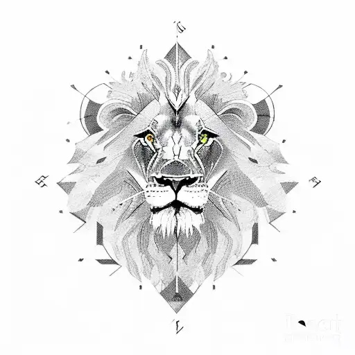 Lion White Compass
