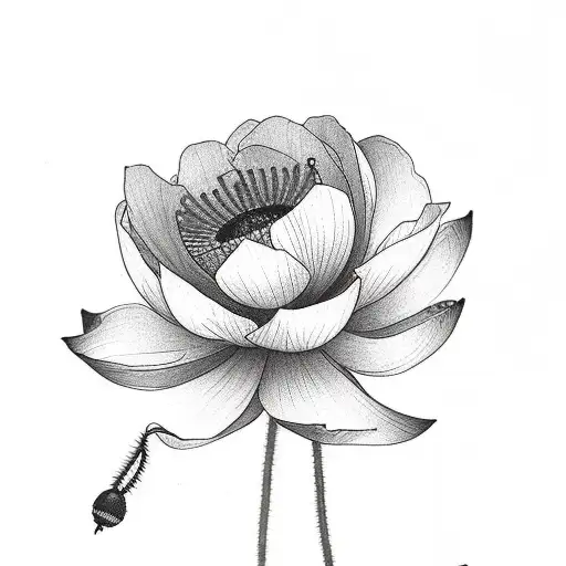 Poppy And Lotus Bouquet