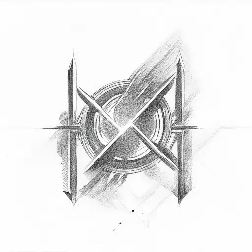 Christian Cross Nails Sunset