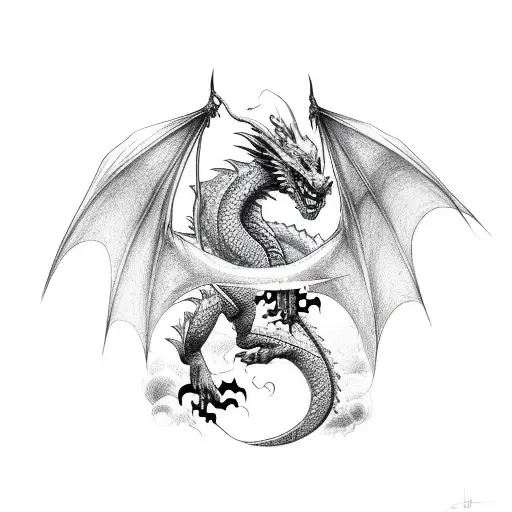 Dragon With Cross