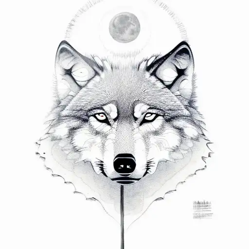 Wolf With Girl And Mexican Flag