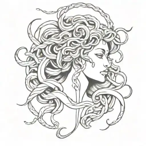 A Medusa Intertwined Symbolizing Strength And Resilience