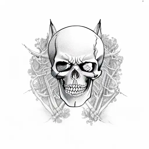 Harley With Skeleton