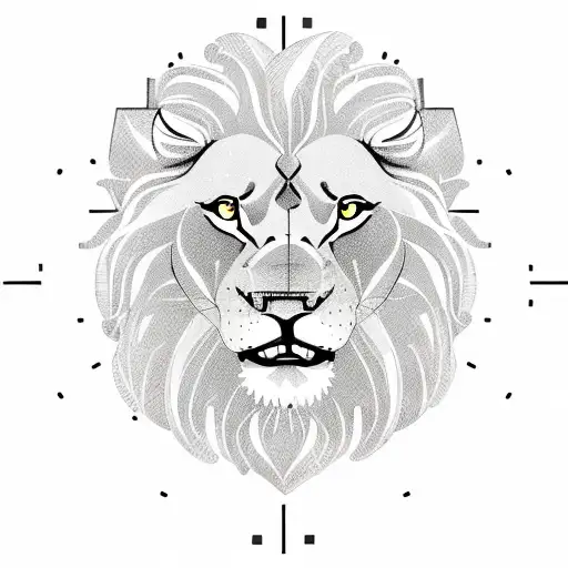 Lion With Open Mouth With Clock In Its Mouth Wit Hydrangea Around It