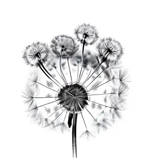 Dandelion With 3 Birds Around 7 Dandelion Flakes In Praying Hands D